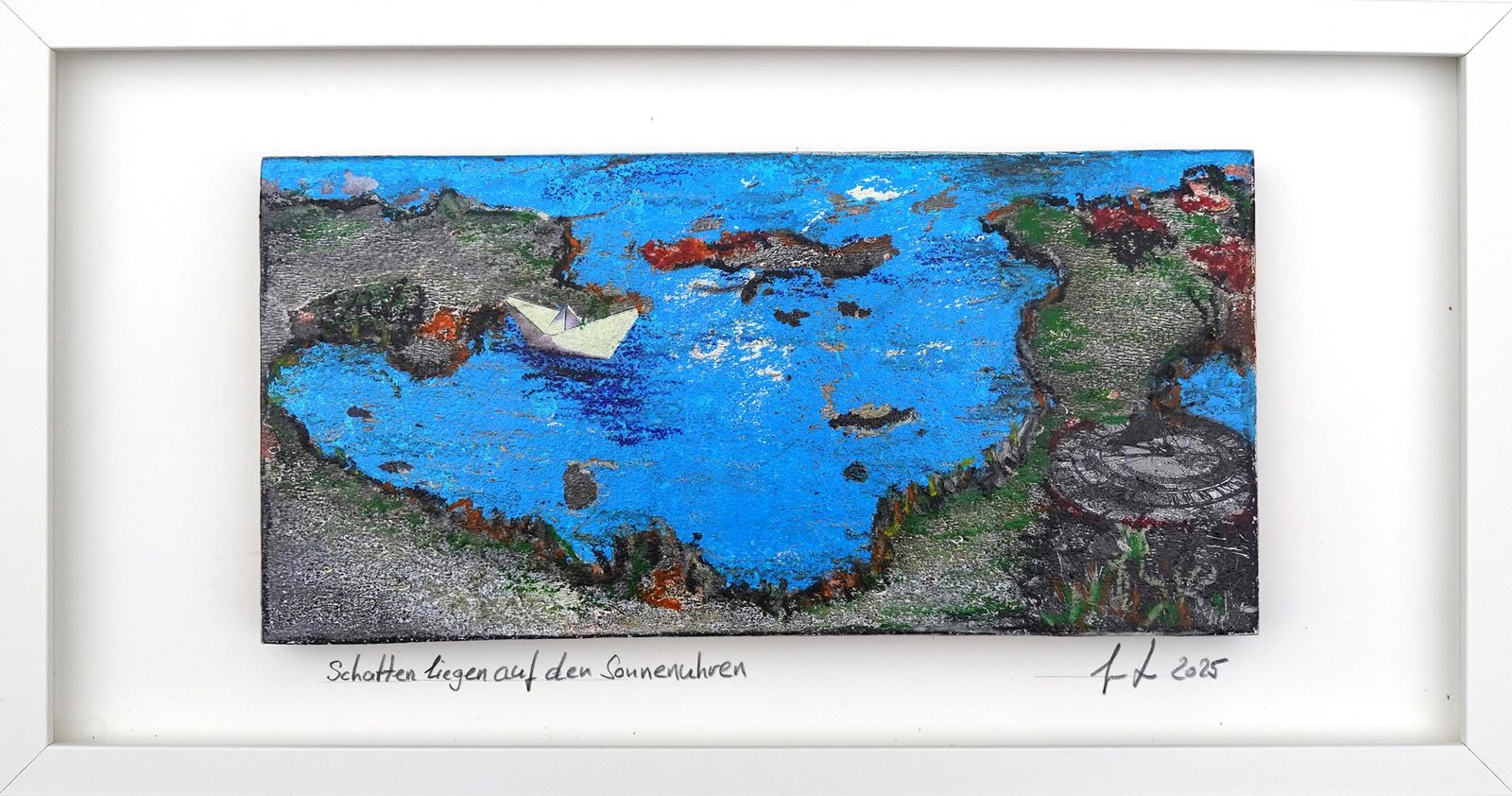 Schatten liegen auf den Sonnenuhren